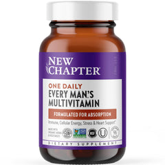 New Chapter Men’s Multivitamin bottle front view for daily energy support