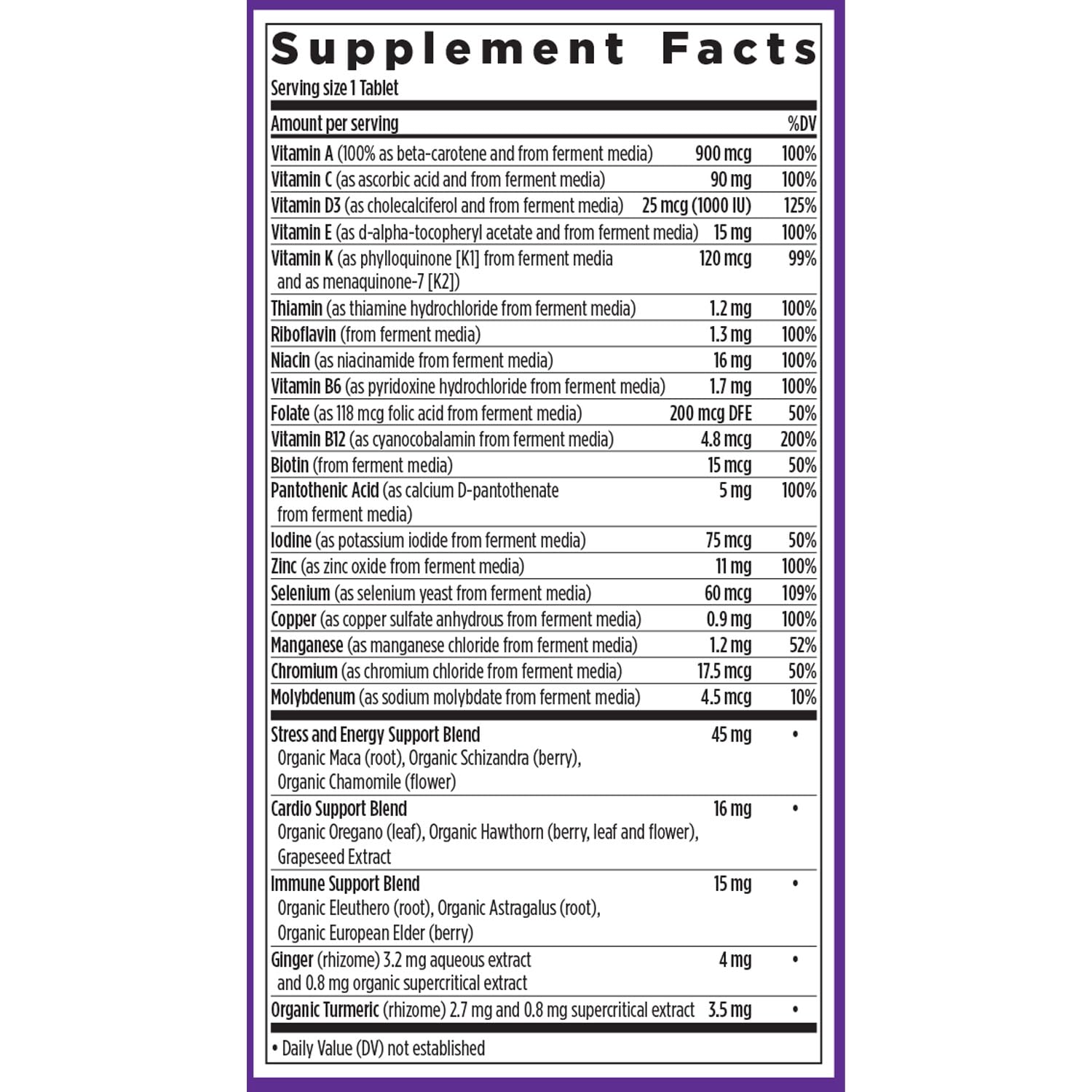 New Chapter Men’s Multivitamin packaging on shelf highlights non-GMO and gluten-free.
