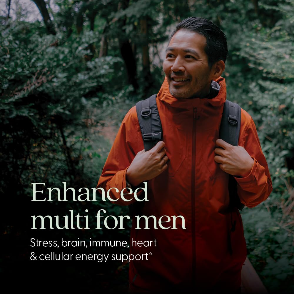New Chapter men's multivitamin tablets closeup highlighting easy-to-digest nutrients for daily use
