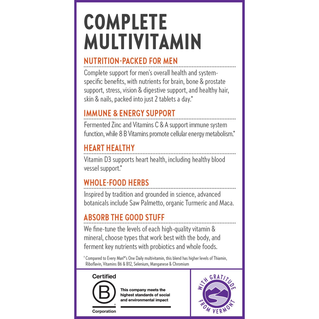 New Chapter multivitamin packaging recycled materials image promoting sustainability