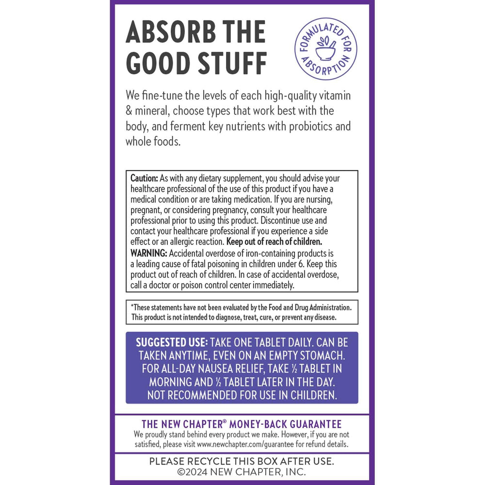 Non-GMO gluten-free certification icon with New Chapter branding.