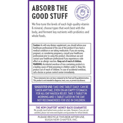 Non-GMO gluten-free certification icon with New Chapter branding.