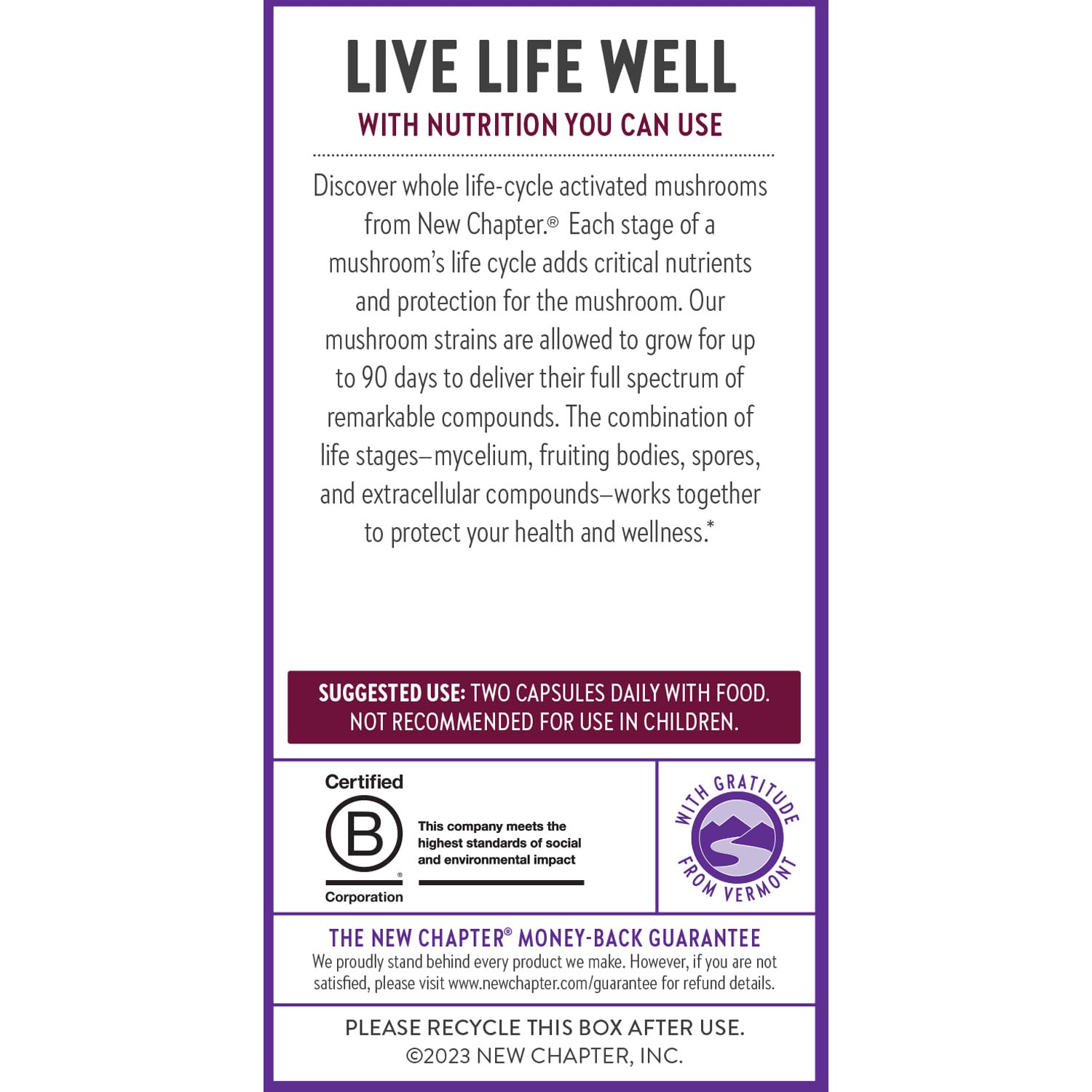 New Chapter Organic Reishi mushrooms highlight premium ingredients supporting daily routines.