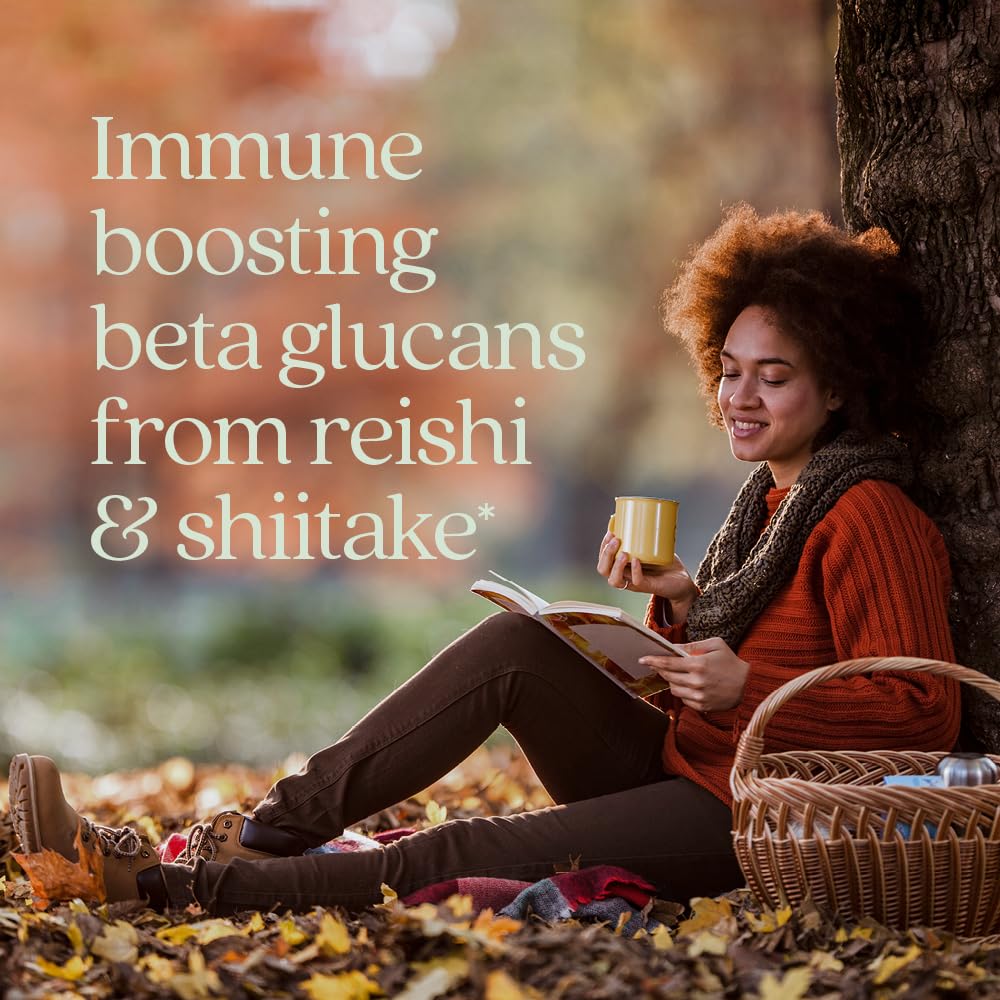 New Chapter Organic Reishi mushrooms displayed to emphasize quality.
