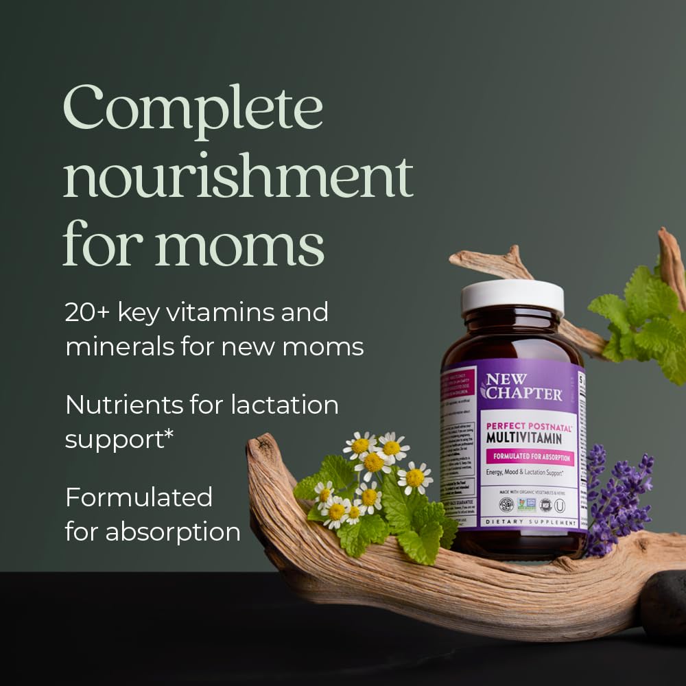 New Chapter Perfect Postnatal organic vegetables and herbs deliver clean nutrition
