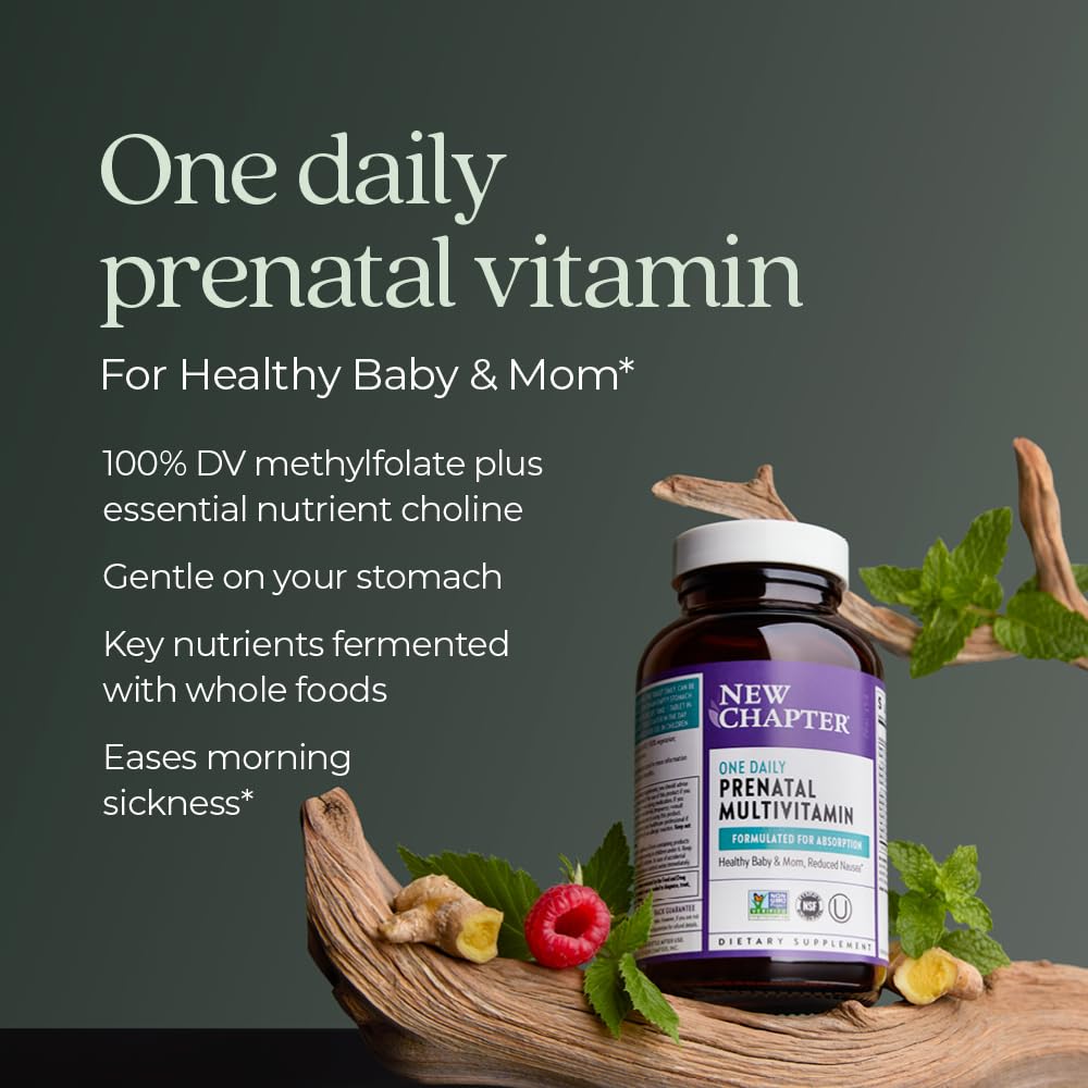 New Chapter Prenatal bottle featuring gentle iron and fermented nutrients.