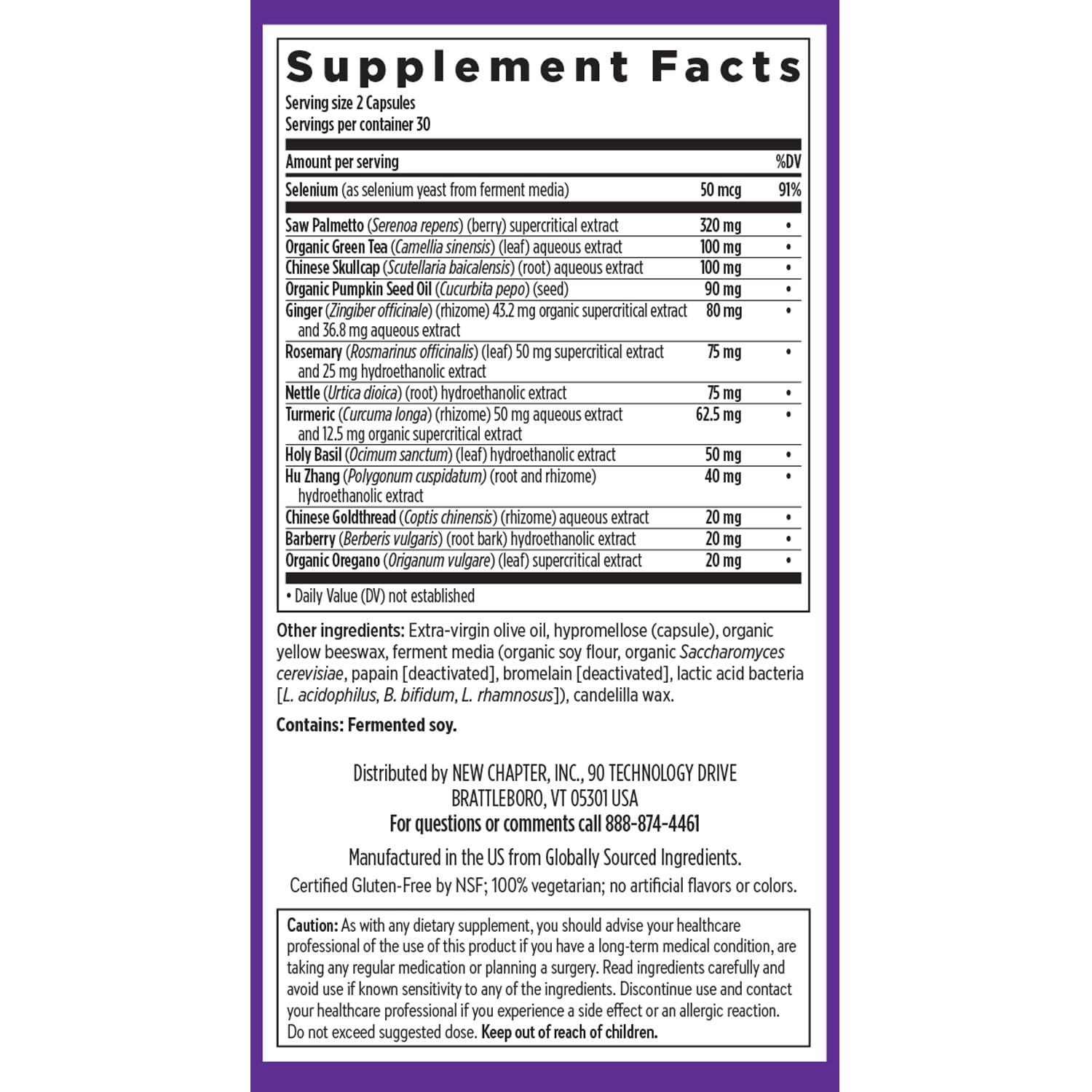 New Chapter Prostate fermented nutrients showing whole-herb fermentation advantages.