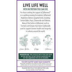 New Chapter Zyflamend Nighttime lemon balm leaves featured for soothing evenings