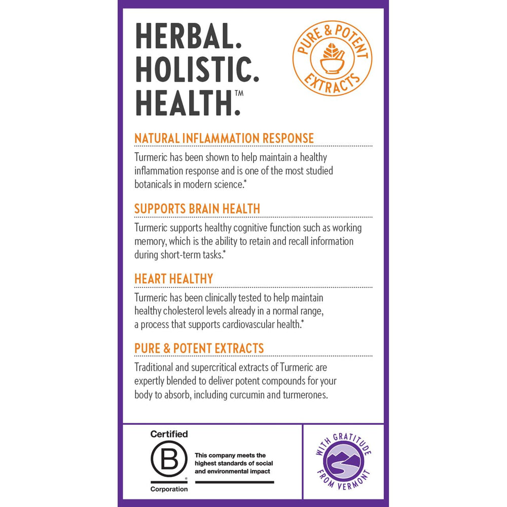 New Chapter Turmeric Force packaging highlights non-GMO and gluten-free benefits.