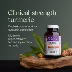 New Chapter Turmeric Force organic turmeric supercritical extract visual detail.