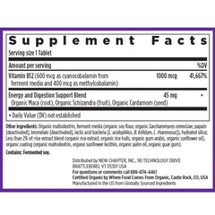 New Chapter vegan B12 capsule close-up designed for easy swallowing