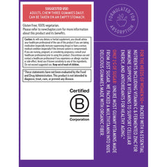 Vegetarian gummies without animal gelatin packaging display