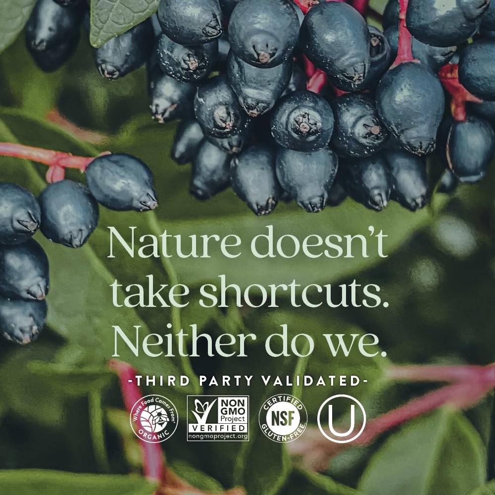 New Chapter organic ingredients banner emphasizes clean, plant-based blend.