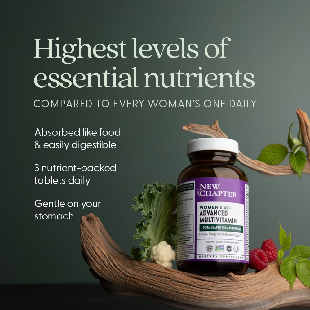 New Chapter probiotic cultured vitamins illustration, emphasizing gentle digestion.