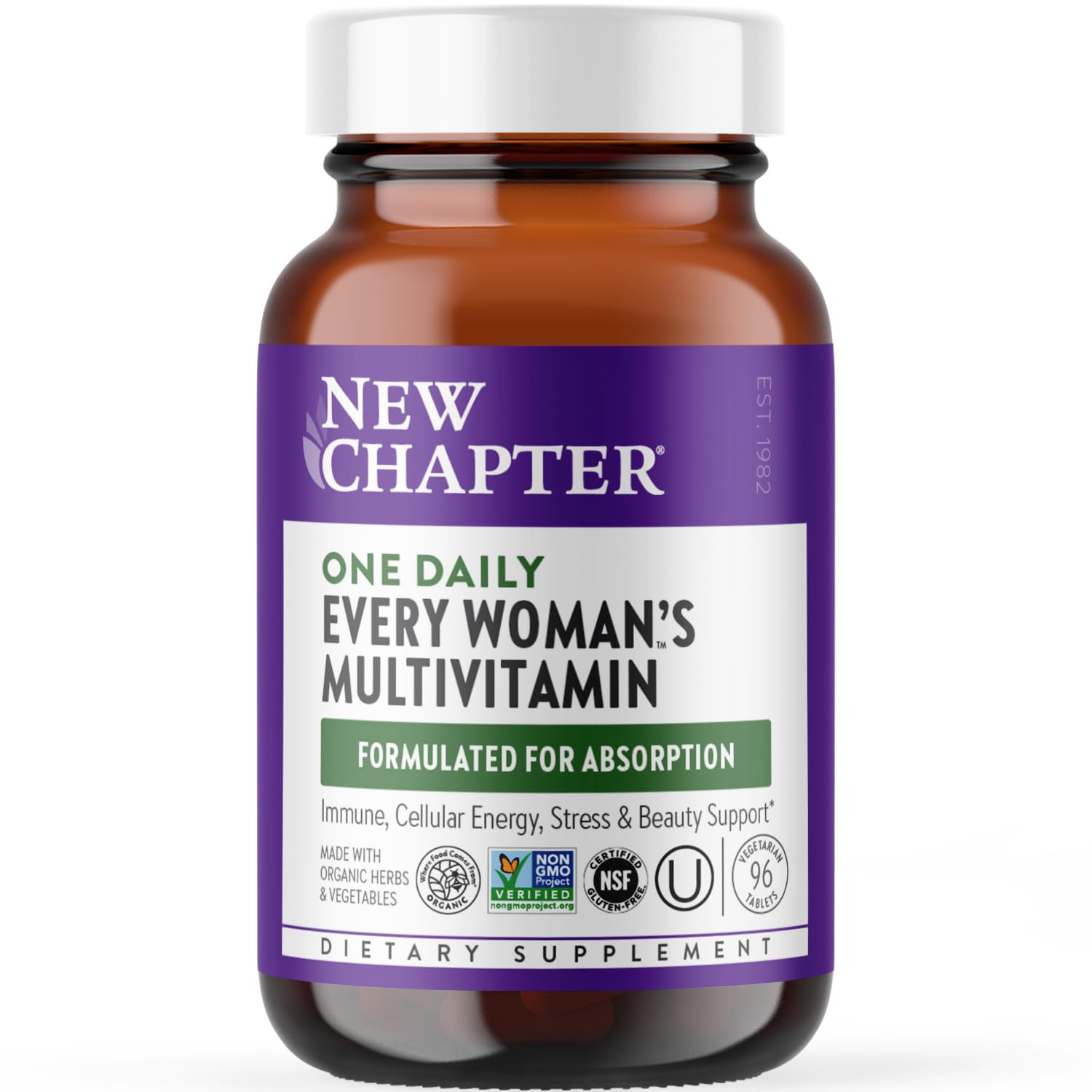 New Chapter Women's Multivitamin bottle front view for daily wellness support.
