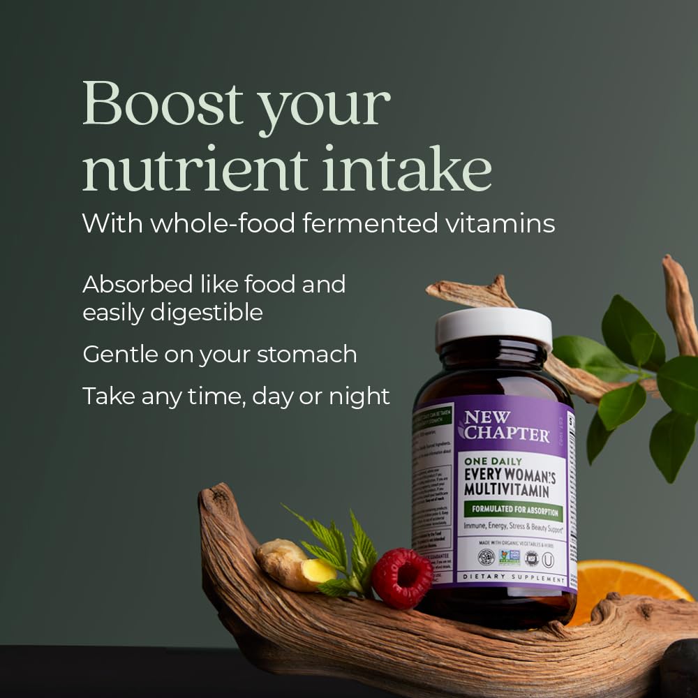 New Chapter Women’s One Daily packaging box emphasizes gluten-free, non-GMO quality