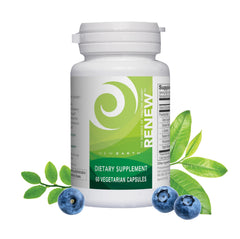 New Earth Renew bottle and capsules promote daily cellular vitality