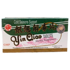 New Green Nutrition Yin Qiao bottle close-up—600mg per tablet highlighting potency.