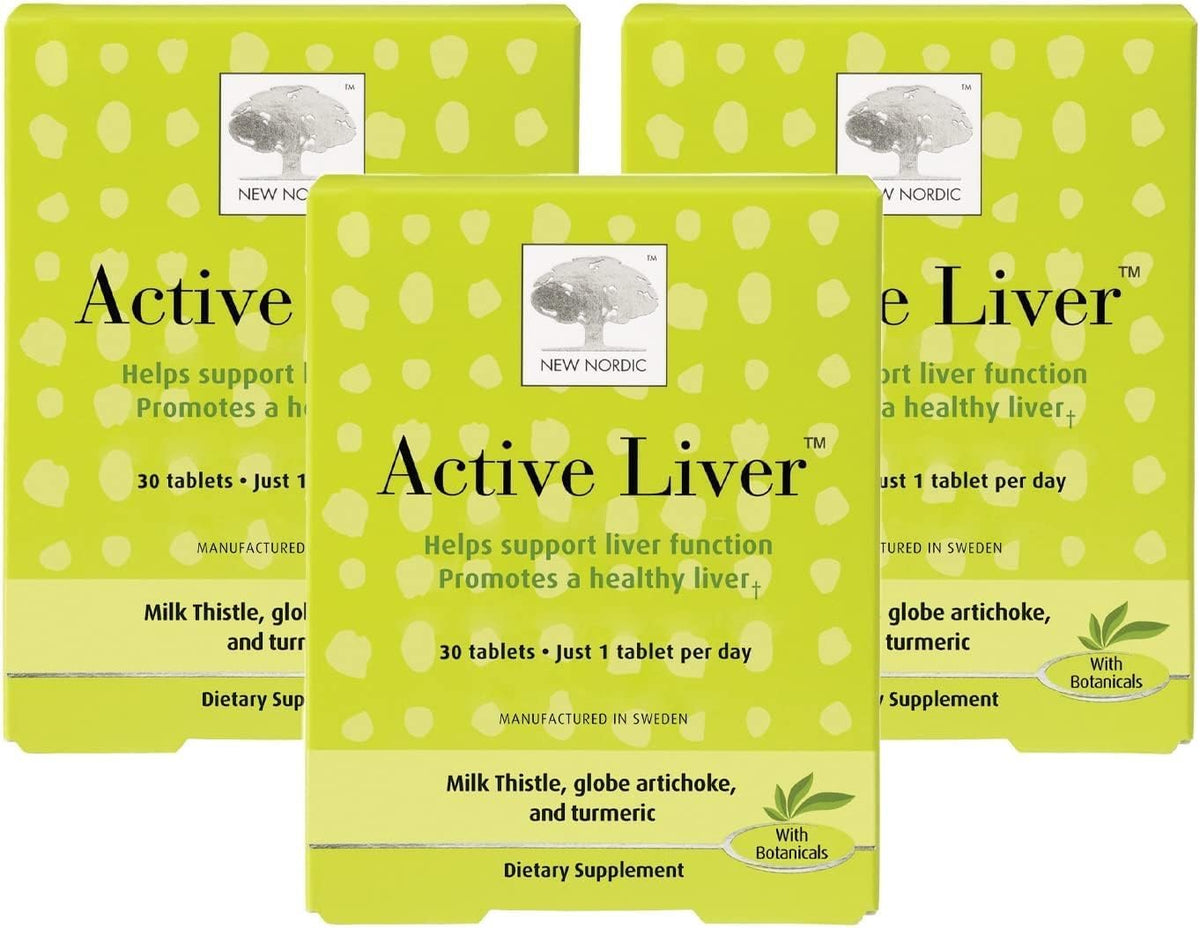 NEW NORDIC Active Liver bottle front for daily liver support.