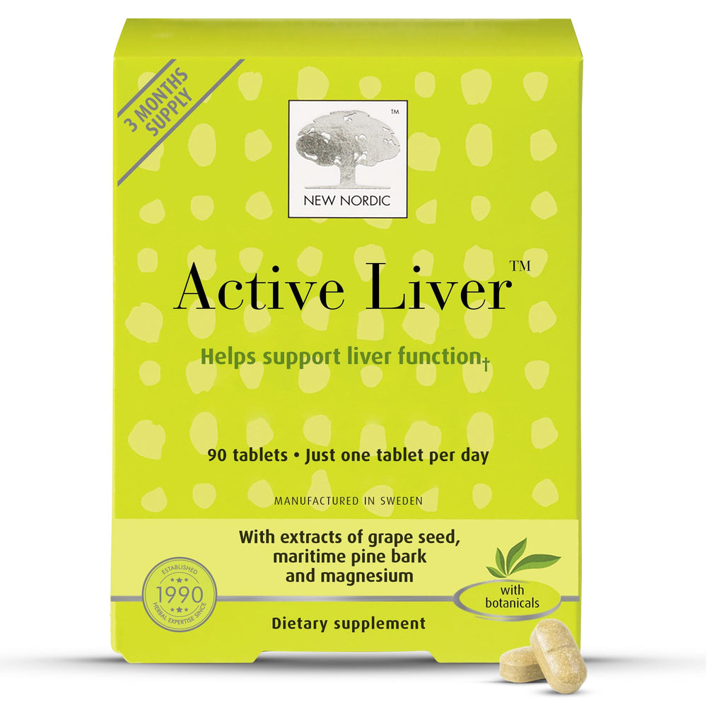 NEW NORDIC Active Liver tablet closeup for daily liver support and digestion