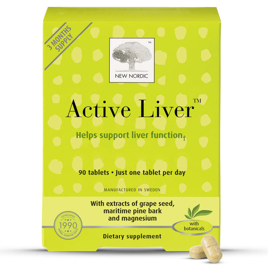 NEW NORDIC Active Liver tablet closeup for daily liver support and digestion