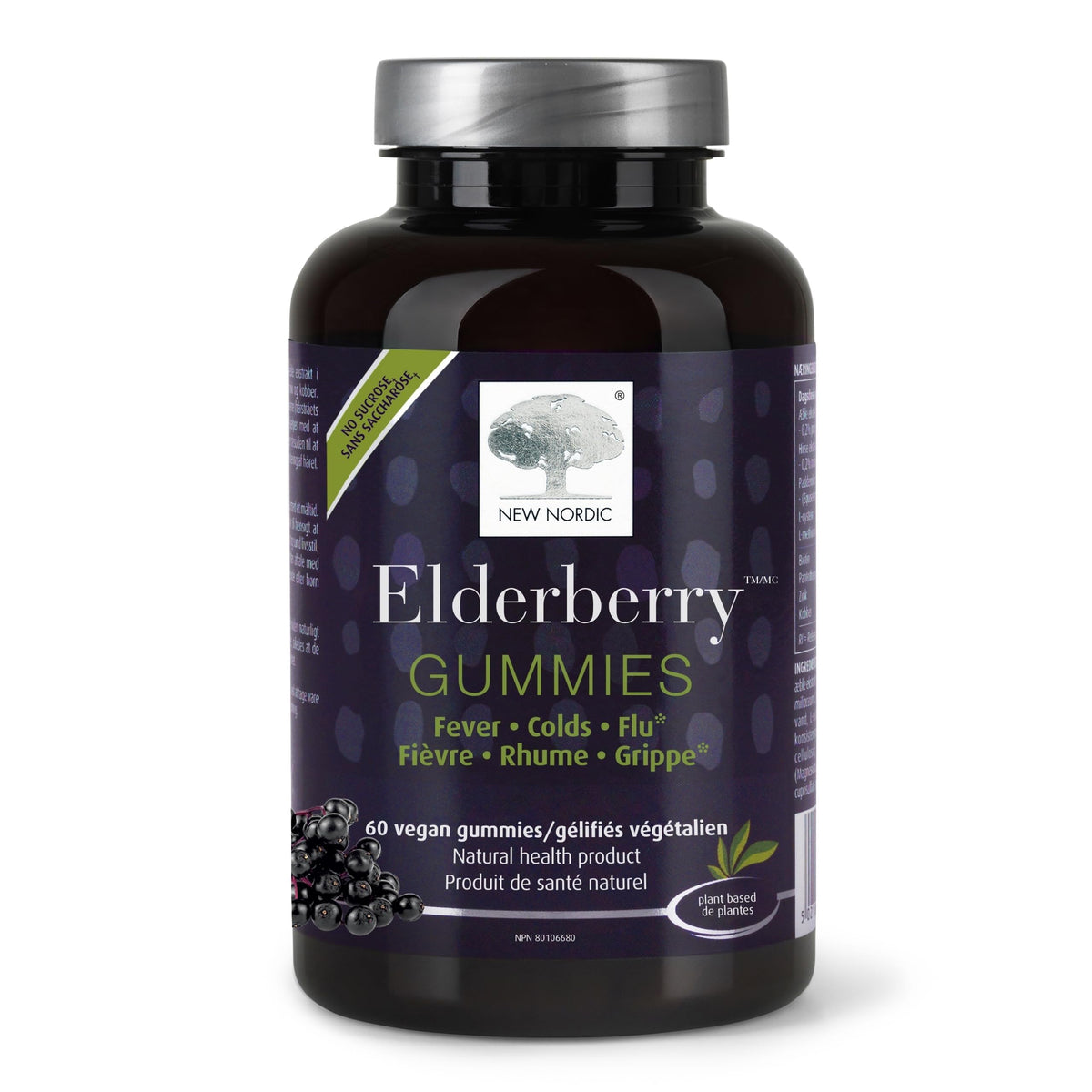 New Nordic Elderberry Vegan Gummies bottle for immune support.