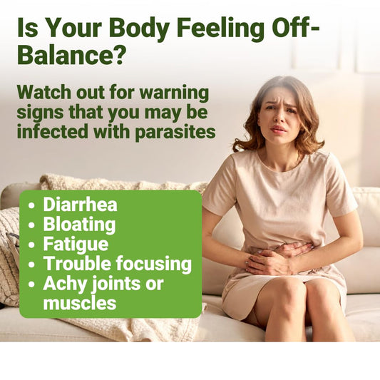 New Roots Herbal Para Care bottle label with ingredients overview for gut wellness.