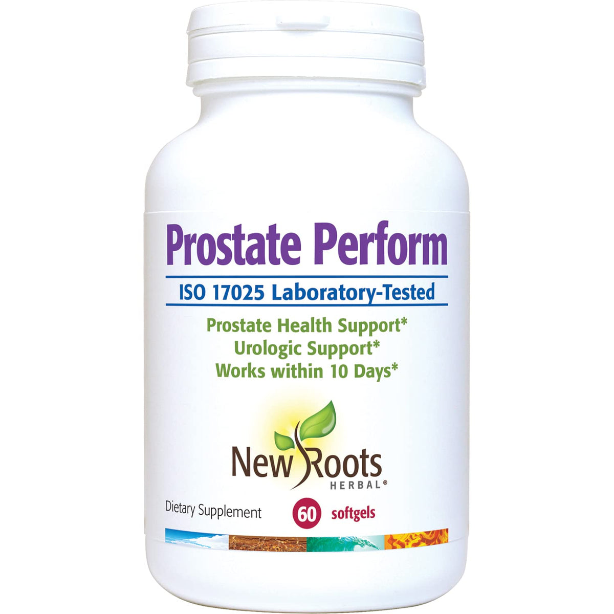NEW ROOTS HERBAL Prostate Perform bottle front for daily prostate support