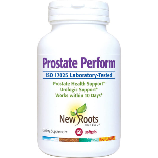 NEW ROOTS HERBAL Prostate Perform bottle front for daily prostate support