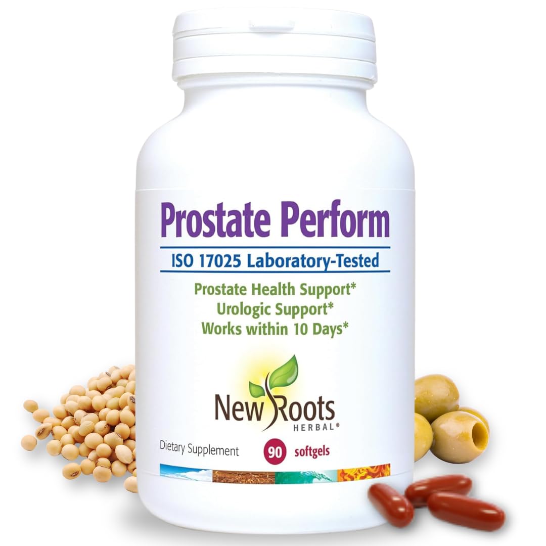 NEW ROOTS HERBAL Prostate softgel bottle for daily urinary comfort.