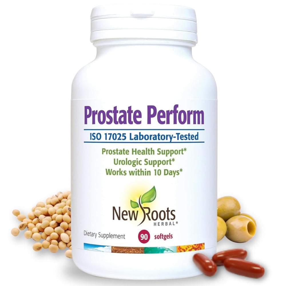 NEW ROOTS HERBAL Prostate softgel bottle for daily urinary comfort.