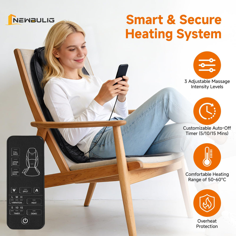 NEWBULIG massager featuring adjustable nodes for personalized comfort