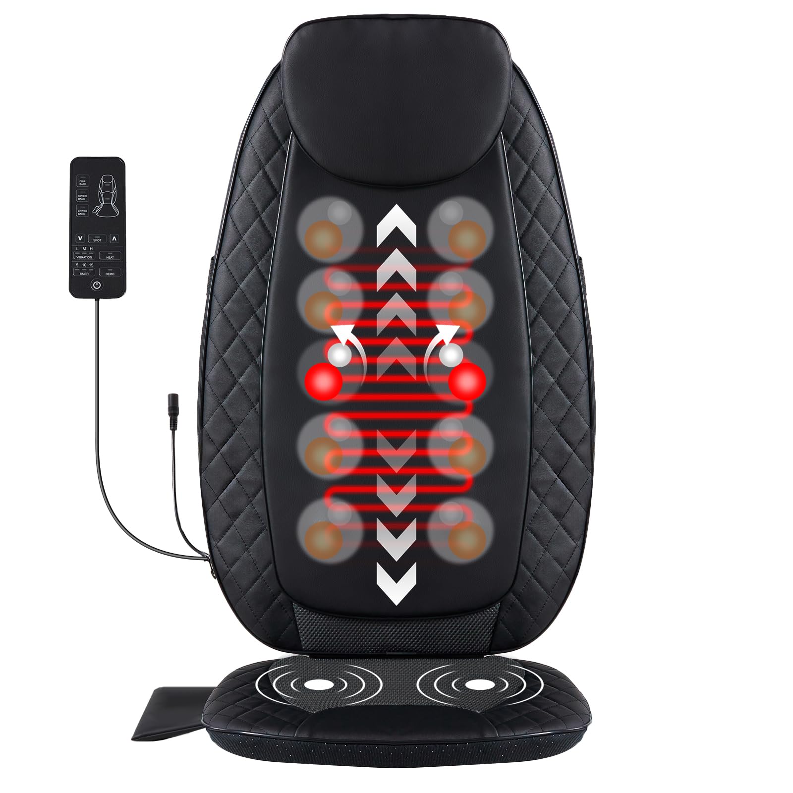 NEWBULIG chair massager with deep-kneading nodes for spine relief during work
