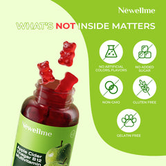 NEWELLME ACV Gummies with B12 for natural energy support.