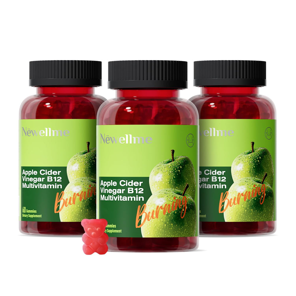 NEWELLME Apple Cider Vinegar Gummies bottle with the mother, convenient daily supplement