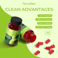 NEWELLME ACV Gummies with The Mother label indicates traditional fermentation.