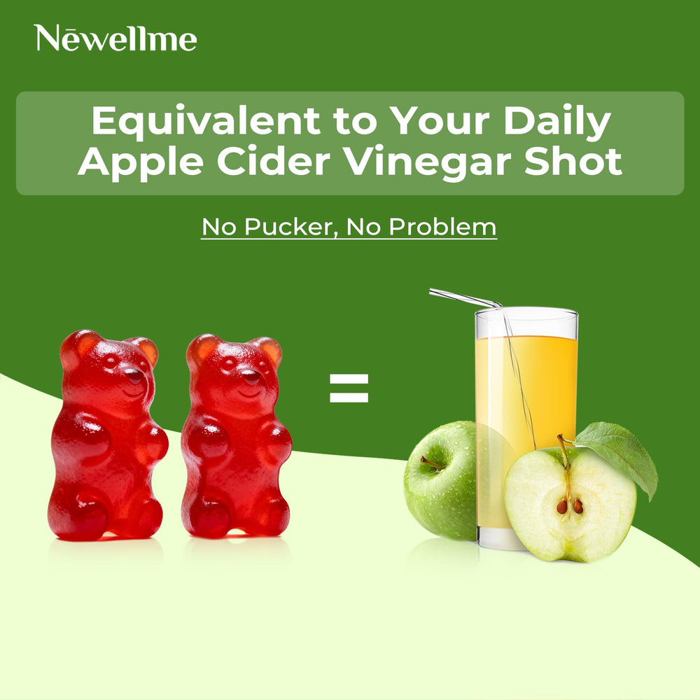 Newellme digestion support and gut balance in tasty gummies.
