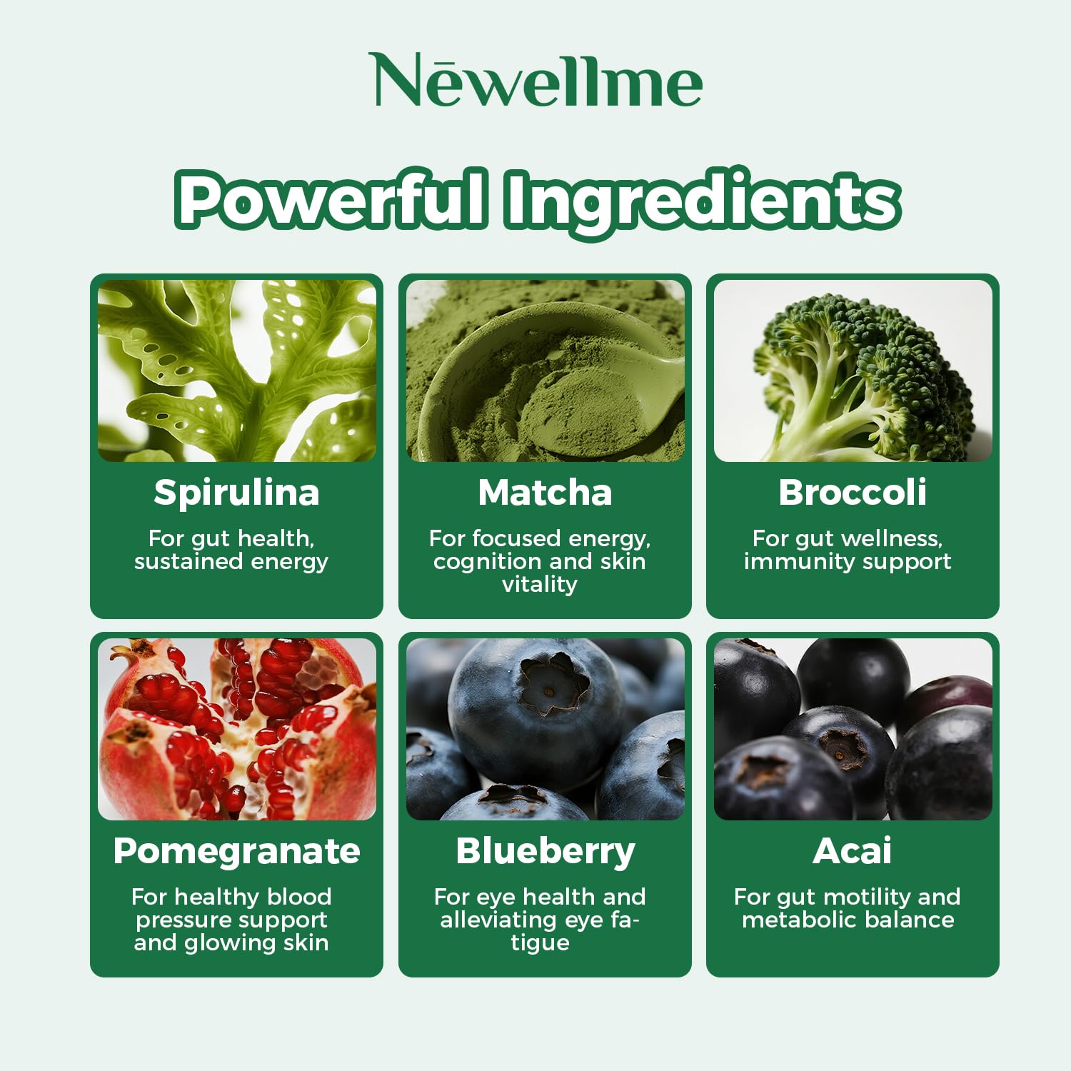 NEWELLME Super Greens Gummies close-up of a gummy with prebiotic fiber.