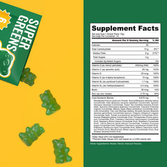 NEWELLME Super Greens Gummies vegan sugar-free formulation for healthy snacking.
