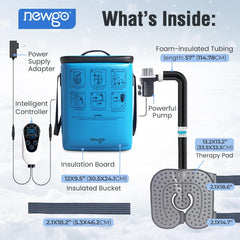 NEWGO flow-rate controls and tubing assembly for personalized comfort