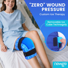 NEWGO knee ice pack with detachable ice capsule targets swelling precisely.