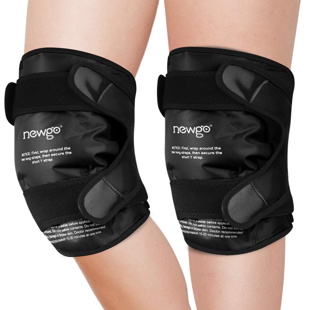 NEWGO knee ice pack full-coverage wrap cools the entire knee for relief.