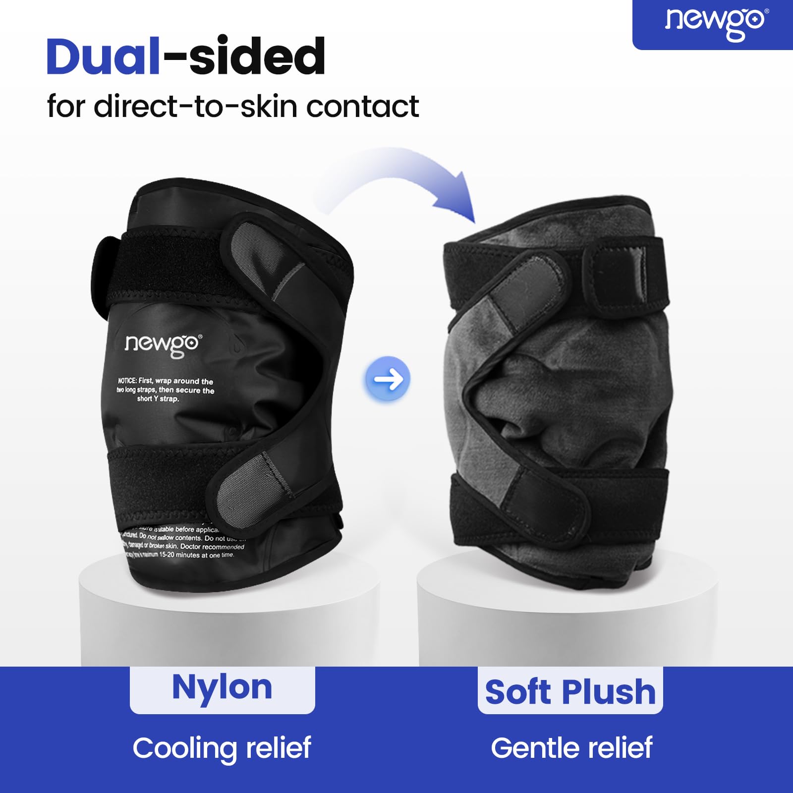 NEWGO ice pack supports cold and heat therapy options.