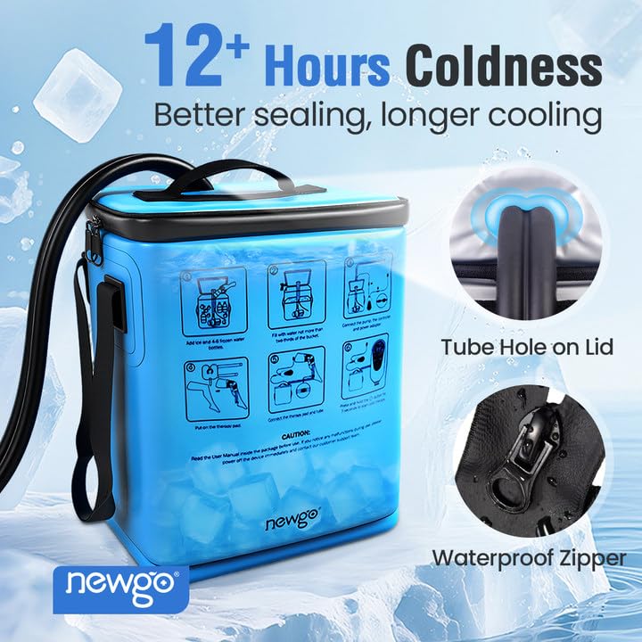 NEWGO knee/shoulder therapy pad assembly supports precise cooling for swelling management