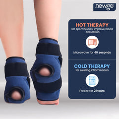 NEWGO pair of reusable compression wraps for hot and cold therapy.