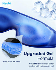 NEWLA gel eye mask with soft fabric is reusable and gentle on skin.
