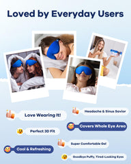 NEWLA sinus headache cooling eye mask targets temples and eye area.