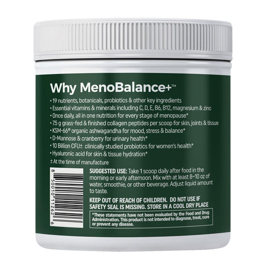 NewLife Naturals MenoBalance+ scoop-dispense demonstrates easy one-scoop daily dose