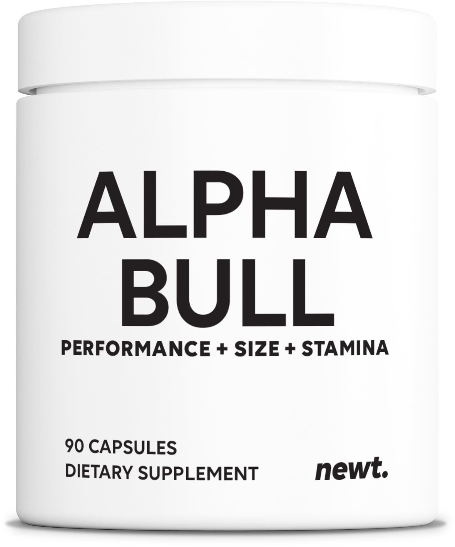 Newt Alpha Bull bottle front view for daily performance support
