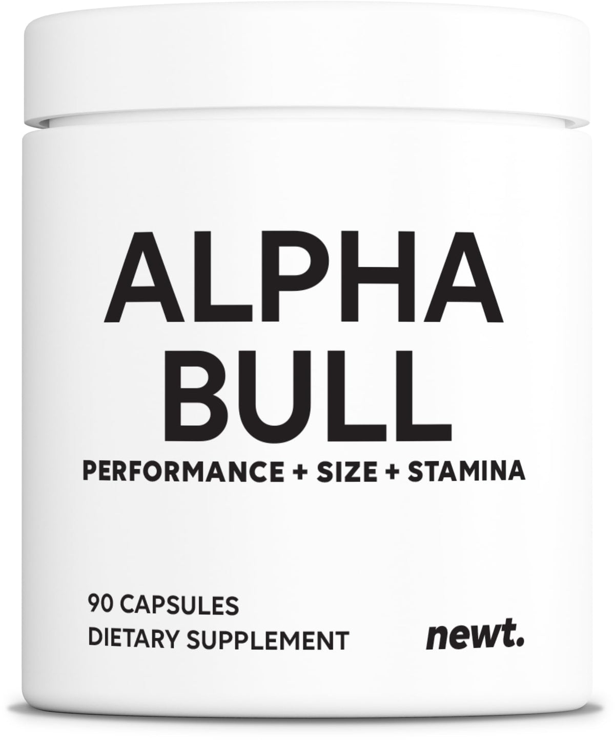Newt Alpha Bull bottle front view for daily performance support